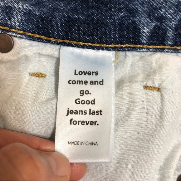 Pacsun Cotton Distressed Ripped Buttoned High Rise Straight Blue Wash Jeans 26 - Picture 15 of 16